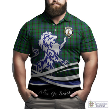 Davidson Tartan Polo Shirt with Alba Gu Brath Regal Lion Emblem Kid - Tartan Vibes Clothing