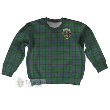 Davidson Tartan Kid Ugly Sweater with Family Crest