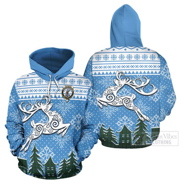 Davidson Clan Christmas Hoodie Celtic Reindeer Style