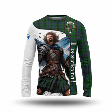 Davidson Crest Tartan Long Sleeve T-Shirt Inspired by the Freedom of Scottish Warrior