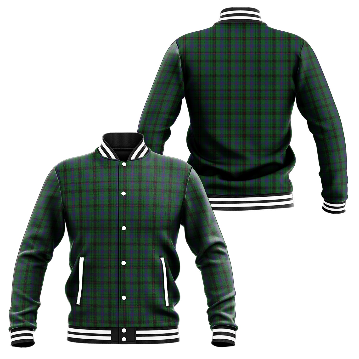 Davidson Tartan Baseball Jacket Unisex - Tartan Vibes Clothing