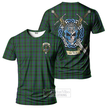 Davidson Tartan T-Shirt with Family Crest Celtic Skull Style Kid's Shirt - Tartan Vibes Clothing