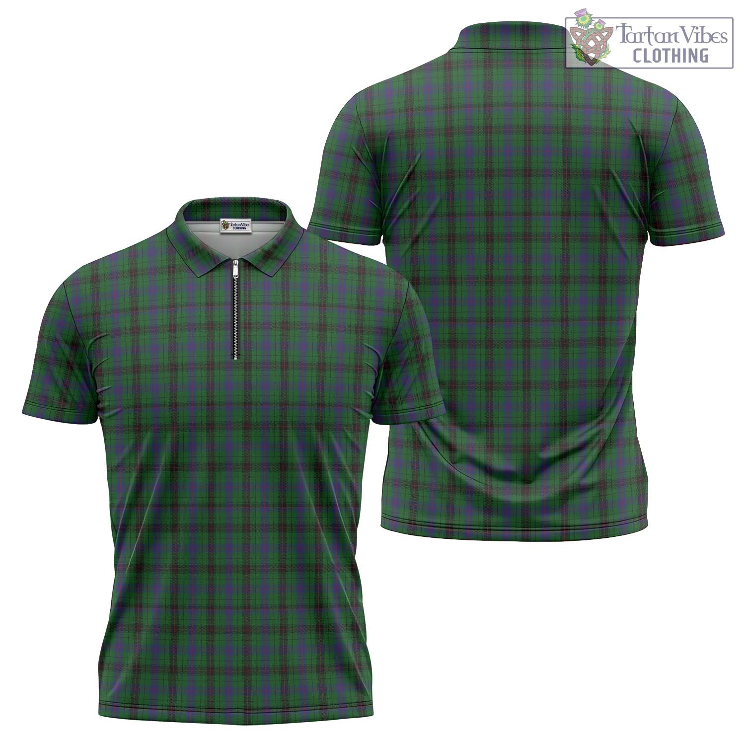 Tartan Vibes Clothing Davidson Tartan Zipper Polo Shirt