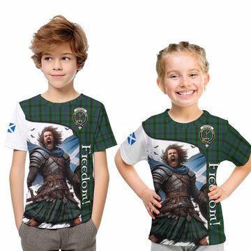 Davidson Crest Tartan Kid T-Shirt Inspired by the Freedom of Scottish Warrior