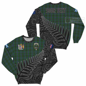 Davidson Crest Tartan Sweatshirt with New Zealand Silver Fern Half Style