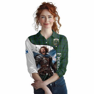 Davidson Crest Tartan Women's Casual Shirt Inspired by the Freedom of Scottish Warrior