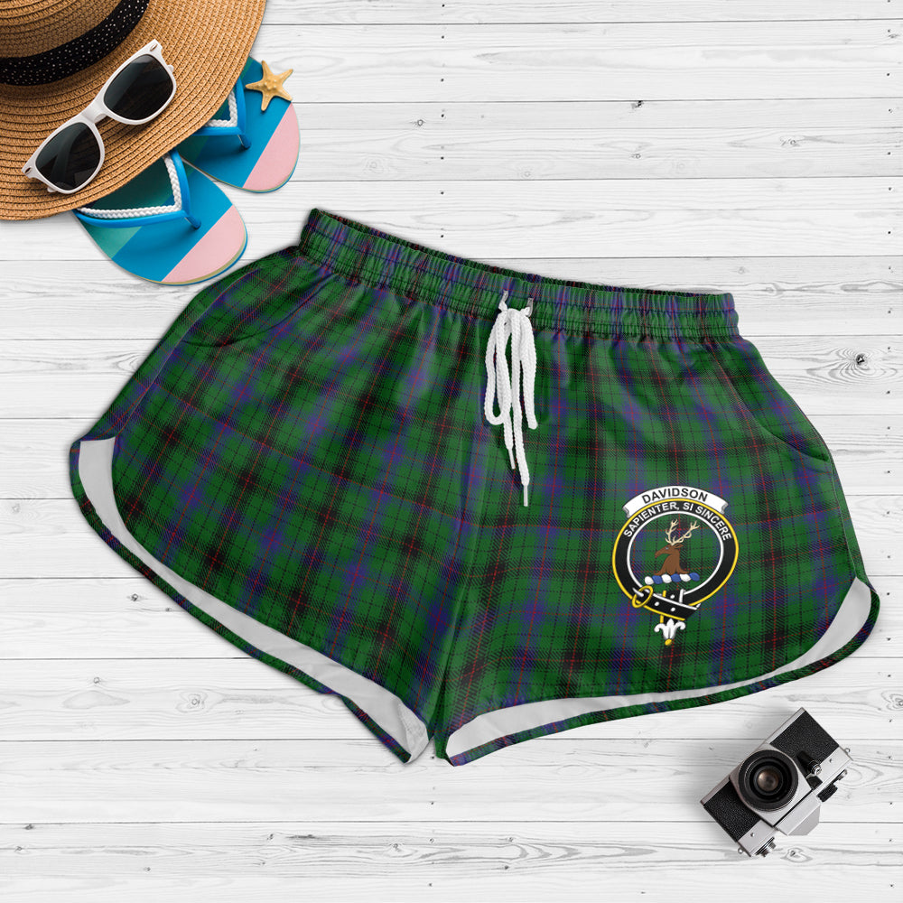 davidson-tartan-womens-shorts-with-family-crest