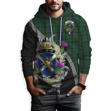 Davidson Tartan Family Crest Hoodie Lion Rampant Royal Thistle Shield Celtic Inspired Pullover Hoodie - Tartan Vibes Clothing
