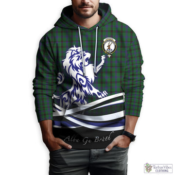 Davidson Tartan Hoodie with Alba Gu Brath Regal Lion Emblem