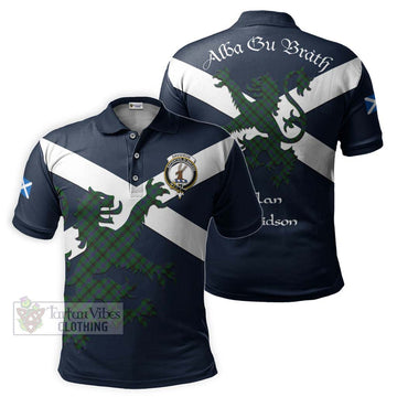 Davidson Tartan Lion Rampant Polo Shirt Proudly Display Your Heritage with Alba Gu Brath and Clan Name