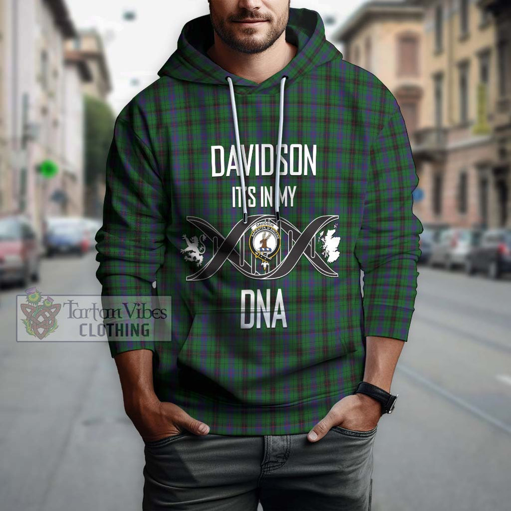 Davidson Tartan Hoodie with Family Crest DNA In Me Style Pullover Hoodie - Tartanvibesclothing Shop