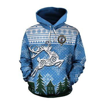 Davidson Clan Christmas Cotton Hoodie Celtic Reindeer Style