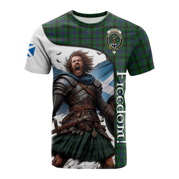 Davidson Crest Tartan Cotton T-shirt Inspired by the Freedom of Scottish Warrior