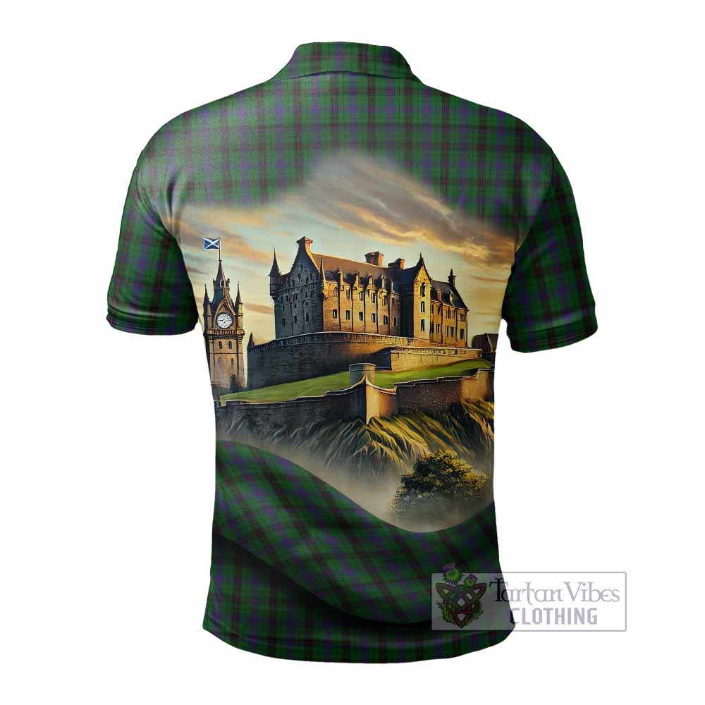 Davidson Tartan Family Crest Polo Shirt with Scottish Ancient Castle Style - Tartan Vibes Clothing