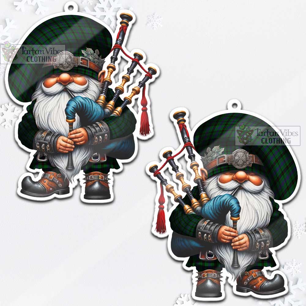 Tartan Vibes Clothing Davidson Tartan Badpiper Gnome Christmas Ornament