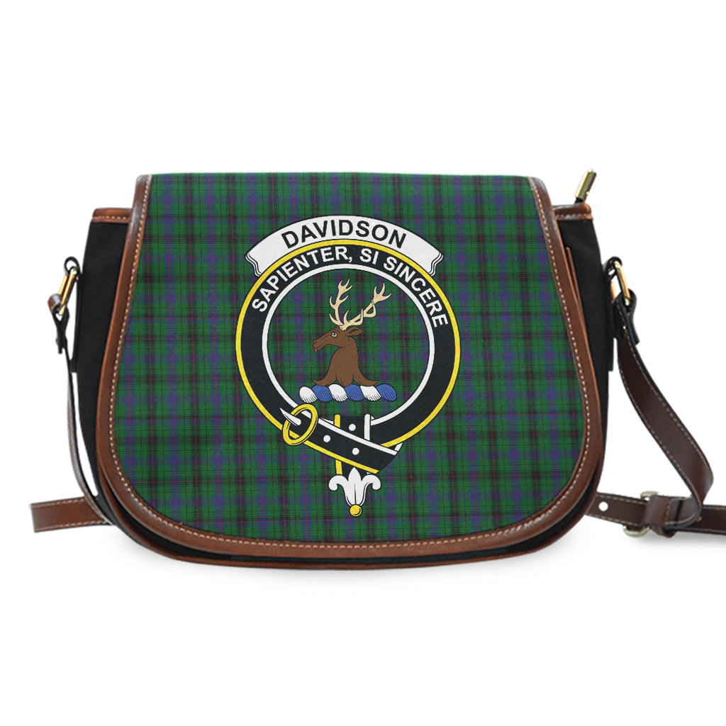 Davidson Tartan Saddle Bag with Family Crest - Tartan Vibes Clothing