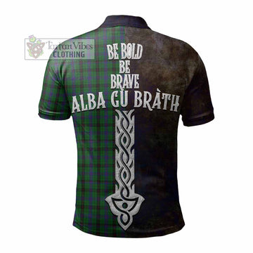 Davidson Tartan Family Crest Polo Shirt Alba Gu Brath Be Brave Lion Ancient Style - Tartan Vibes Clothing
