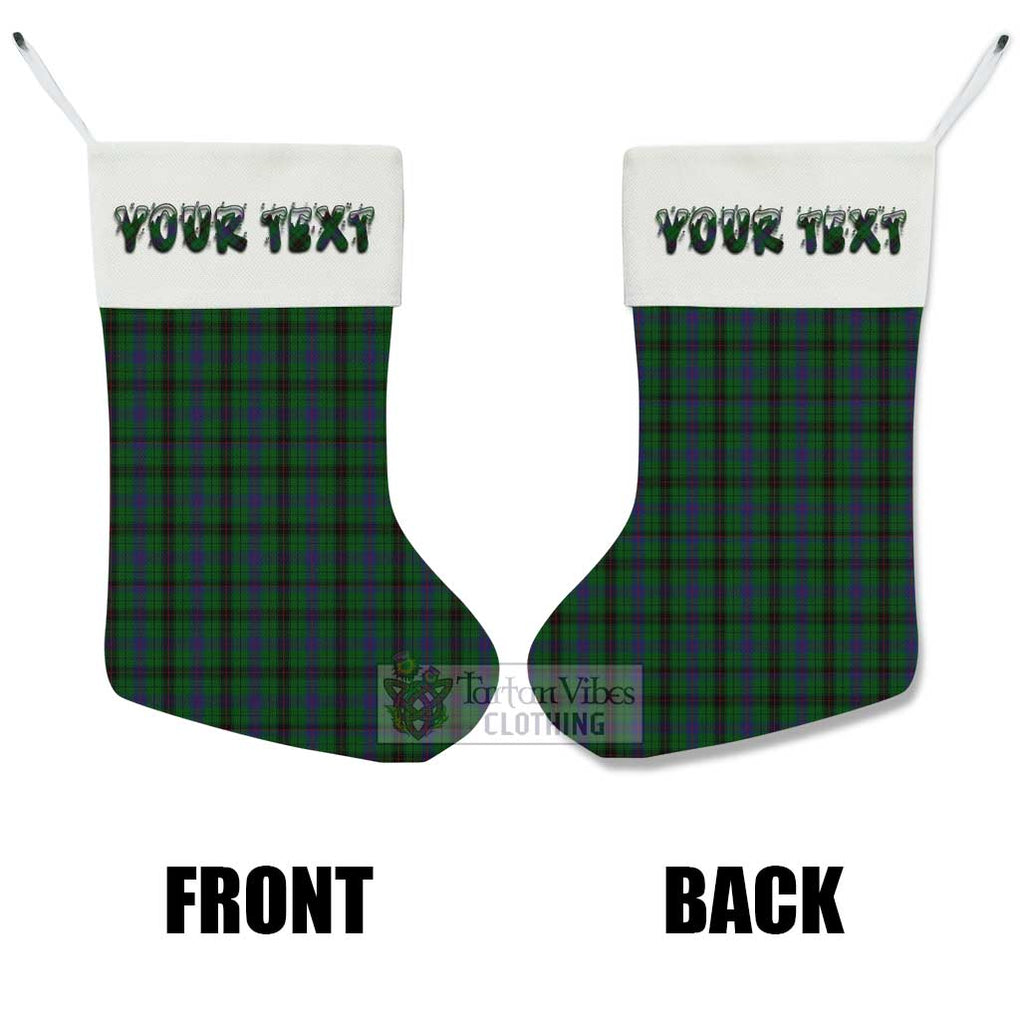 Tartan Vibes Clothing Davidson Tartan Christmas Stocking with Personalized Text