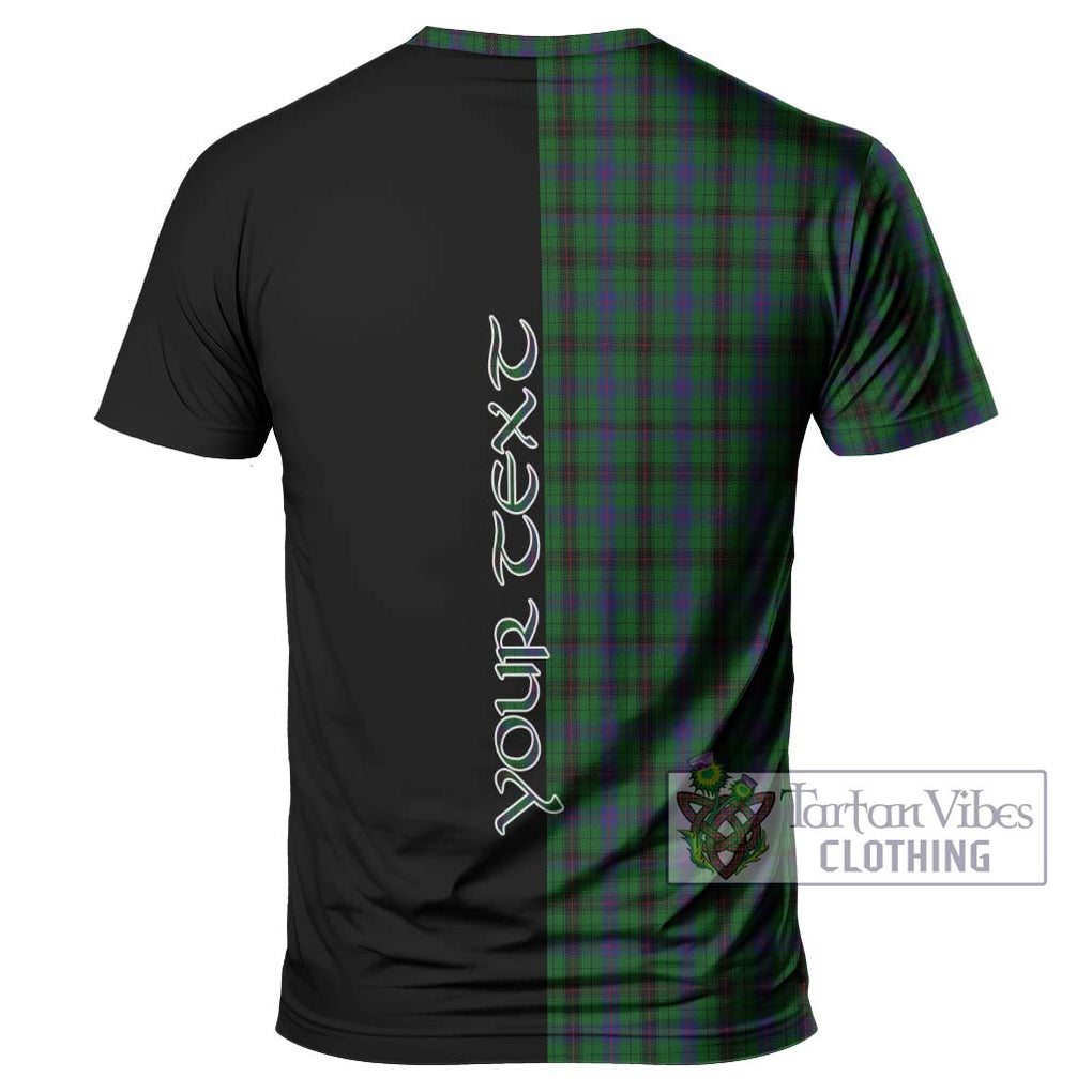 Davidson Tartan T-Shirt with Family Crest and Half Of Me Style - Tartanvibesclothing Shop