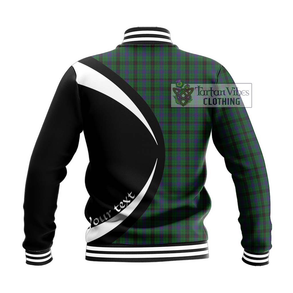 Davidson Tartan Baseball Jacket with Family Crest Circle Style - Tartan Vibes Clothing