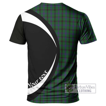 Davidson Tartan T-Shirt with Family Crest Circle Style - Tartan Vibes Clothing