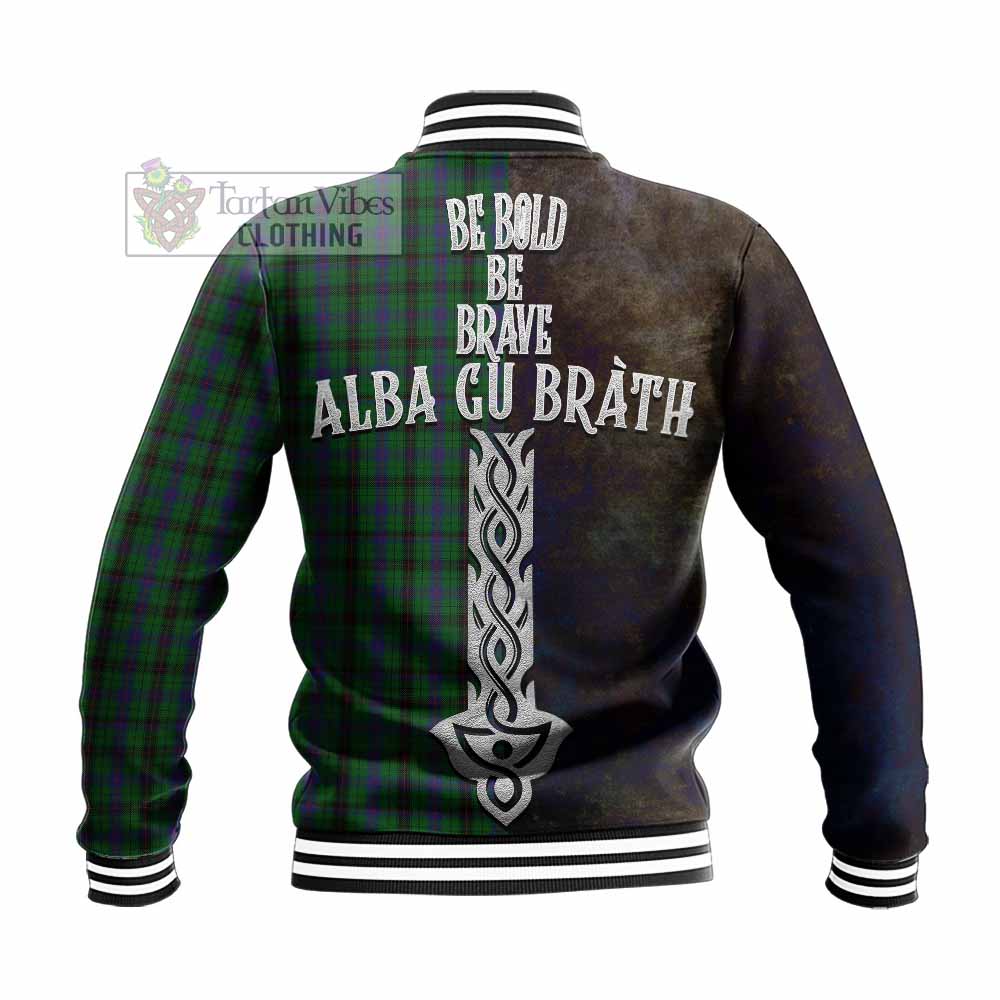 Davidson Tartan Family Crest Baseball Jacket Alba Gu Brath Be Brave Lion Ancient Style - Tartan Vibes Clothing