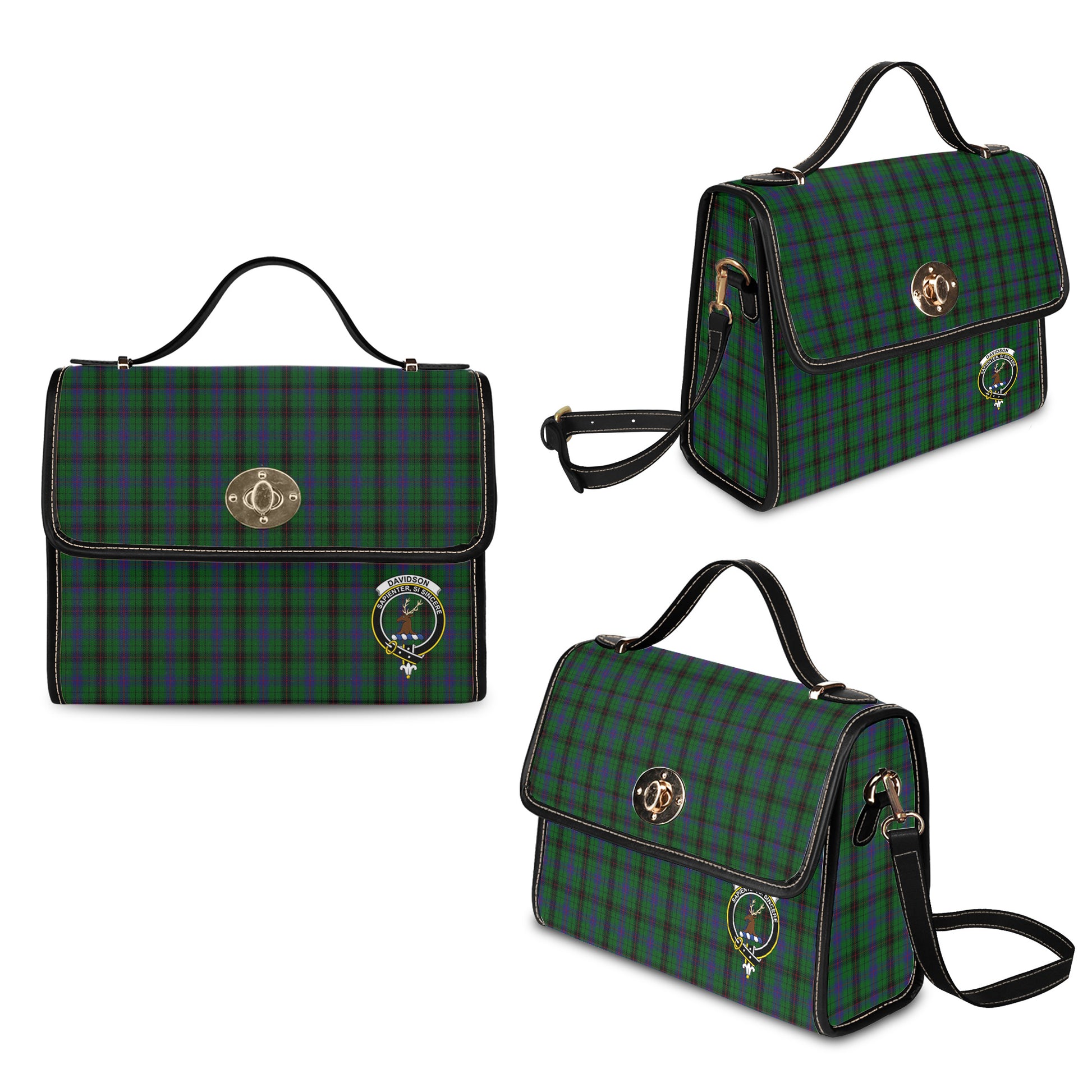 davidson-tartan-leather-strap-waterproof-canvas-bag-with-family-crest