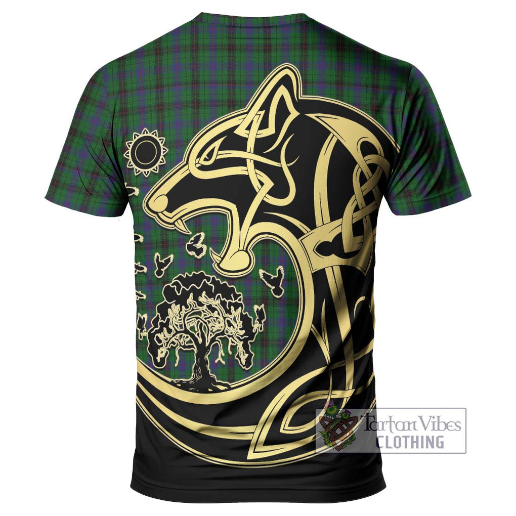 Davidson Tartan T-Shirt with Family Crest Celtic Wolf Style - Tartan Vibes Clothing