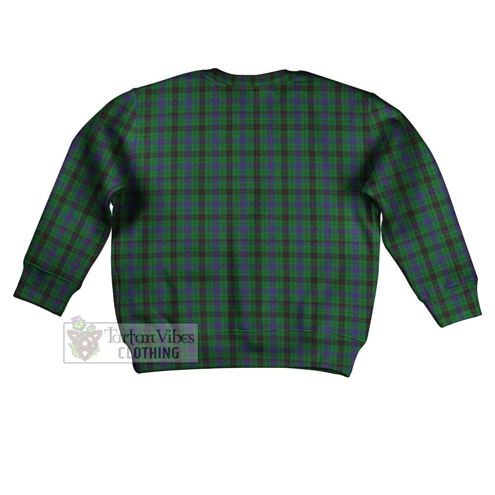 Tartan Vibes Clothing Davidson Tartan Kid Ugly Sweater with Family Crest