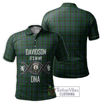 Davidson Tartan Polo Shirt with Family Crest DNA In Me Style