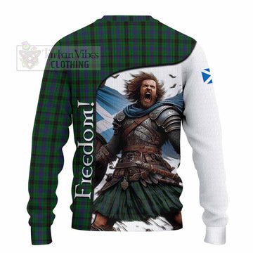 Davidson Crest Tartan Knitted Sweater Inspired by the Freedom of Scottish Warrior