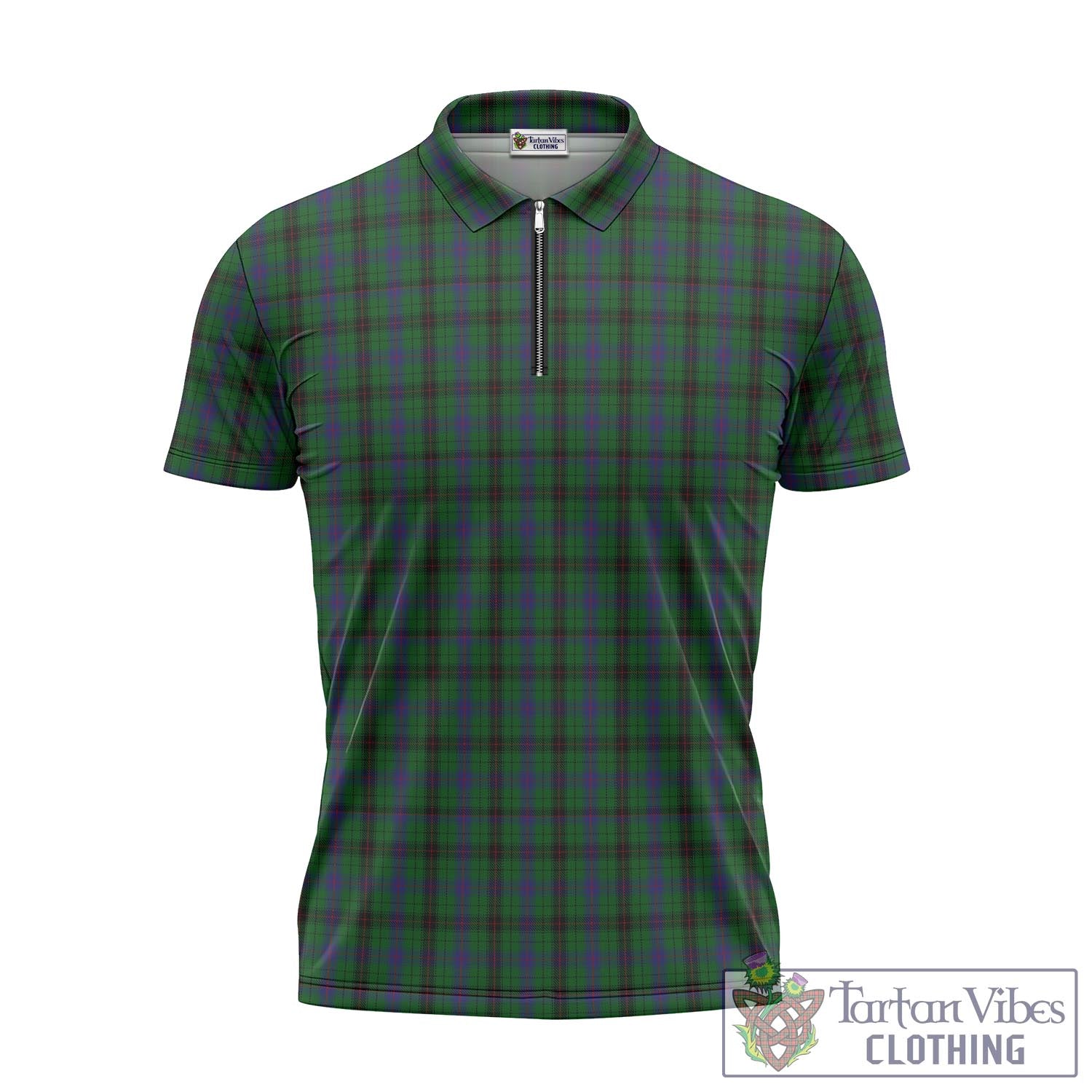 Tartan Vibes Clothing Davidson Tartan Zipper Polo Shirt