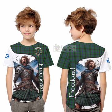 Davidson Crest Tartan Kid T-Shirt Inspired by the Freedom of Scottish Warrior