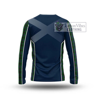 Davidson Tartan Long Sleeve T-Shirt with Family Crest and Lion Rampant Vibes Sport Style - Tartan Vibes Clothing