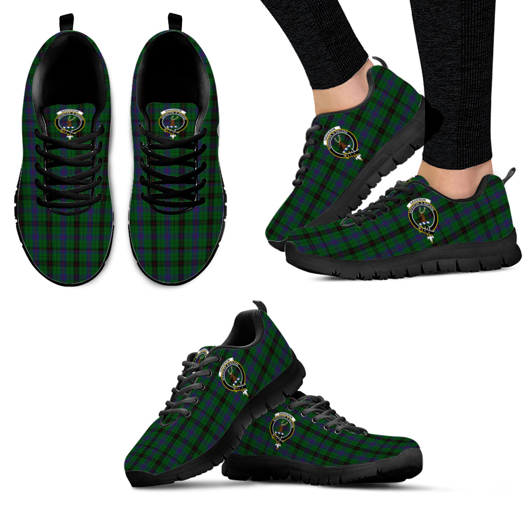 Davidson Tartan Sneakers with Family Crest - Tartan Vibes Clothing