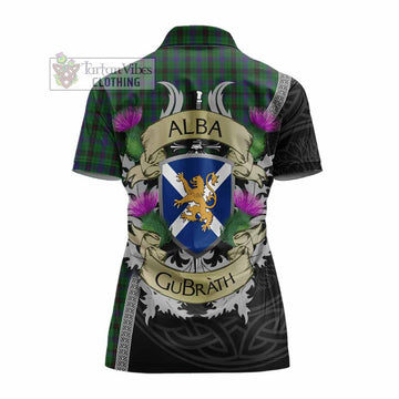 Davidson Tartan Family Crest Women's Polo Shirt Lion Rampant Royal Thistle Shield Celtic Inspired - Tartan Vibes Clothing