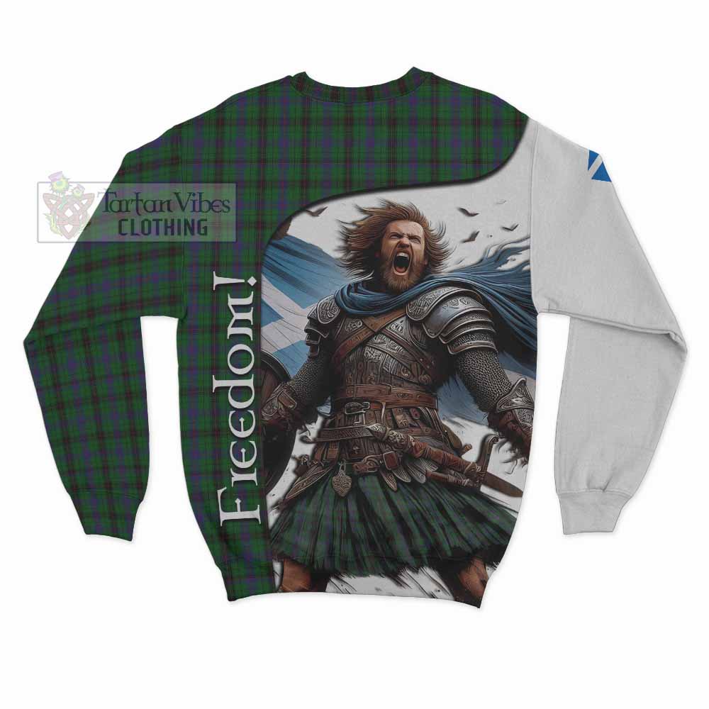 Tartan Vibes Clothing Davidson Crest Tartan Sweatshirt Inspired by the Freedom of Scottish Warrior