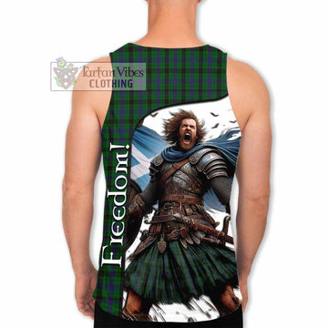 Davidson Crest Tartan Men's Tank Top Inspired by the Freedom of Scottish Warrior - Tartan Vibes Clothing