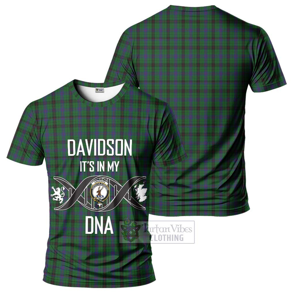 Davidson Tartan T-Shirt with Family Crest DNA In Me Style - Tartan Vibes Clothing