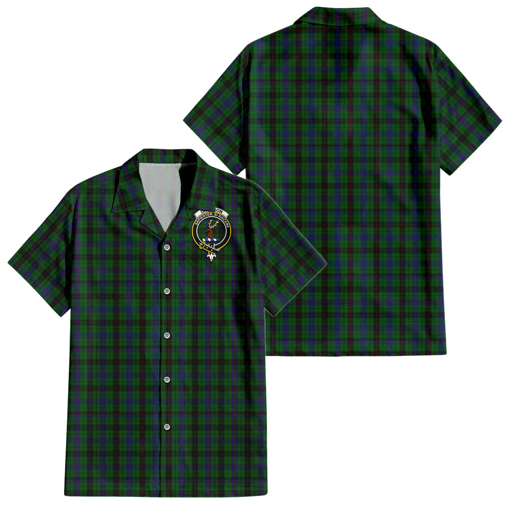 davidson-tartan-short-sleeve-button-down-shirt-with-family-crest