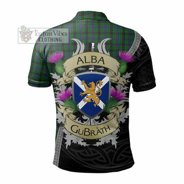 Davidson Tartan Family Crest Polo Shirt Lion Rampant Royal Thistle Shield Celtic Inspired - Tartan Vibes Clothing