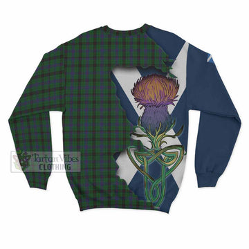 Davidson Tartan Family Crest Sweatshirt Scottish Thistle Celtic Inspired - Tartan Vibes Clothing