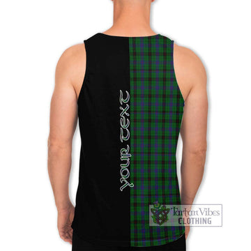 Davidson Tartan Men's Tank Top with Family Crest and Half Of Me Style - Tartan Vibes Clothing