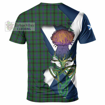 Davidson Tartan Family Crest T-Shirt Scottish Thistle Celtic Inspired - Tartan Vibes Clothing