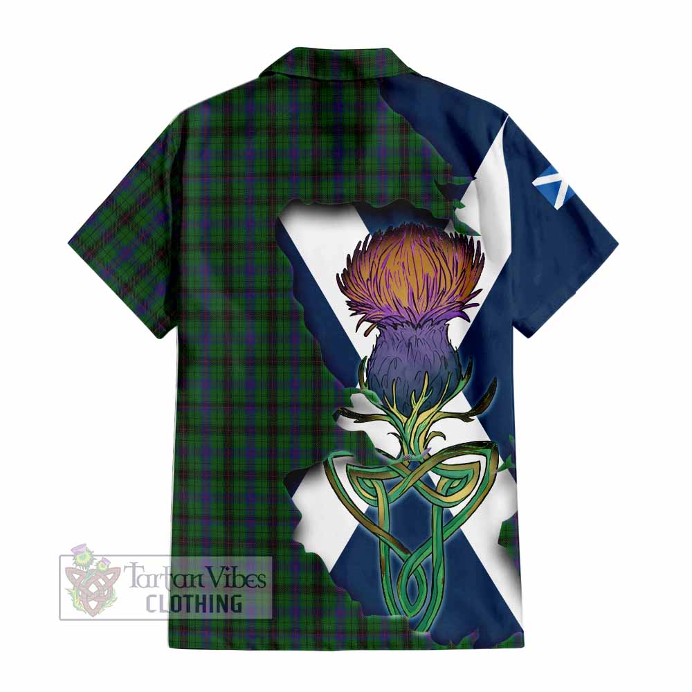 Davidson Tartan Family Crest Hawaiian Shirt Scottish Thistle Celtic Inspired - Tartan Vibes Clothing