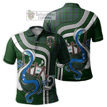 Davidson Tartan Polo Shirt with Epic Bagpipe Style