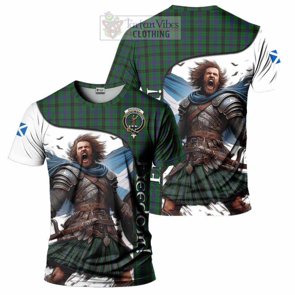 Davidson Crest Tartan T-Shirt Inspired by the Freedom of Scottish Warrior