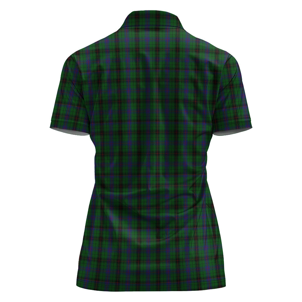 davidson-tartan-polo-shirt-with-family-crest-for-women