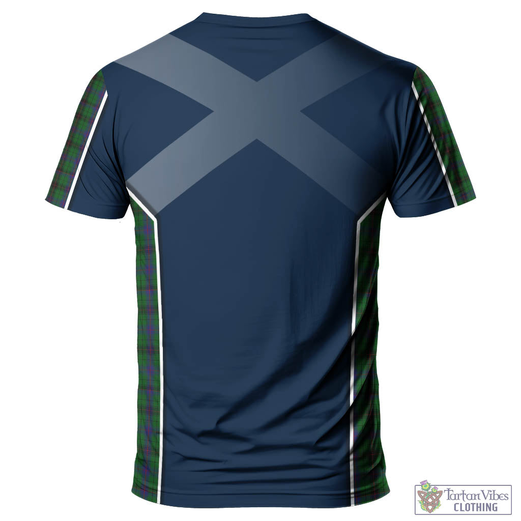 Tartan Vibes Clothing Davidson Tartan T-Shirt with Family Crest and Lion Rampant Vibes Sport Style