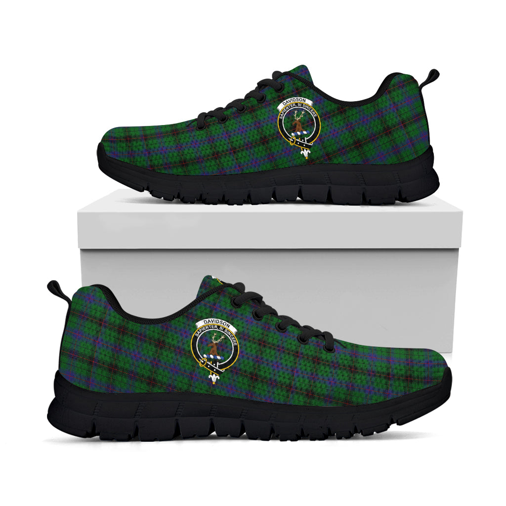 Davidson Tartan Sneakers with Family Crest - Tartan Vibes Clothing